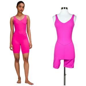 Lululemon | Align Onesie 8" Sonic Hot Pink Romper Workout Gym Bodysuit 6